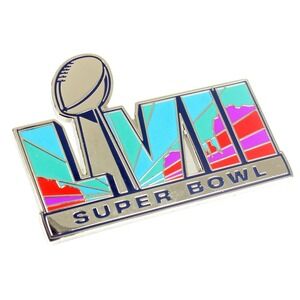 NFL Super Bowl LVII 2023 Arizona Official Enamel Lapel Pin Logo Silver Tone NEW